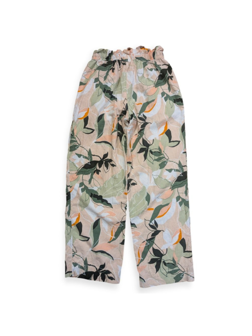 Nicole Miller Linen Wide Leg Pants Small Tropical Print - Picture 3 of 12